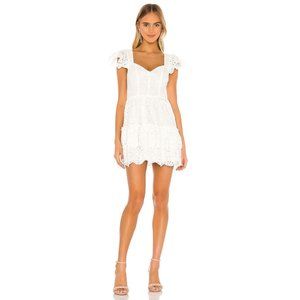 Lovers + Friends Sorrento Dress in White XXSmall New Nwt Womens eyelet Mini